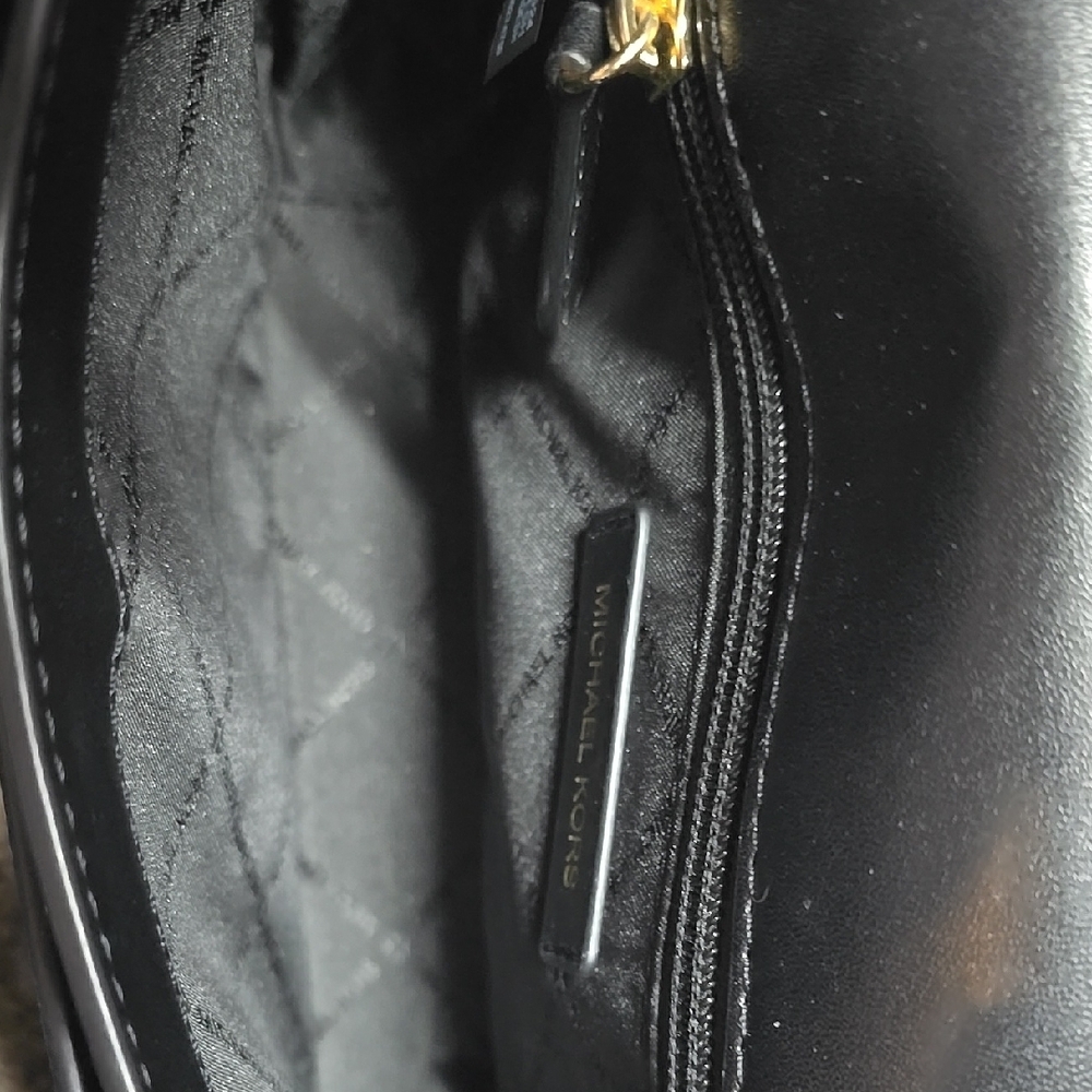 Michael Kors Black and Gold Crossbody Bag - Picture 5 of 8